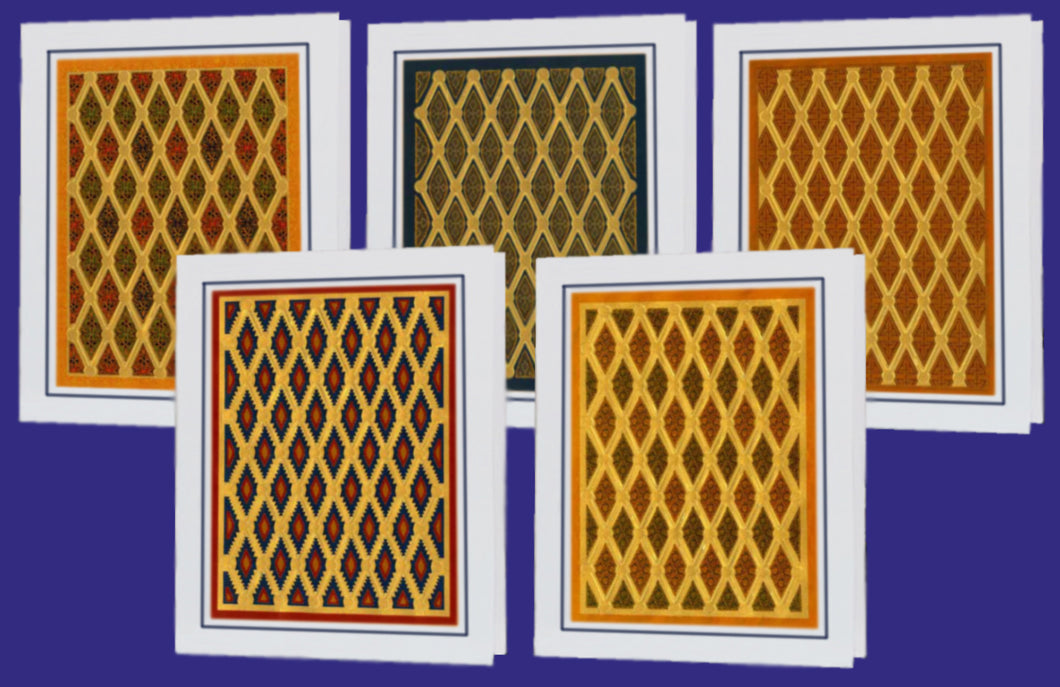 Baklava Collection of Arab and Islamic Art - BGCΩ complete (Pack of 5 cards and envelopes) - manara