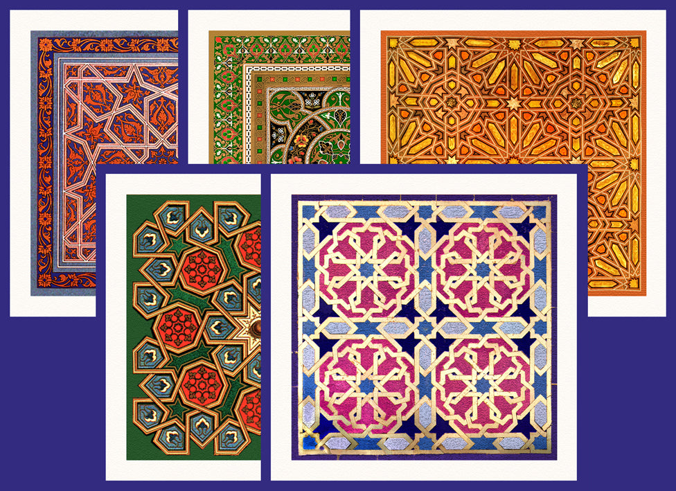 Concepts Collection of Arab and Islamic Art - CCCΩ complete (Pack of 5 cards and envelopes) - manara