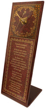 Load image into Gallery viewer, Side view of free-standing 1 Corinthians 13 Christian clock