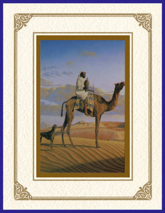 Desert Life Collection of Orientalist Art - DLC2 The Falconer  (Pack of 5 cards and envelopes) - manara