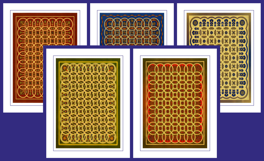 Interlocular Collection of Arab and Islamic Art - IGCΩ complete (Pack of 5 cards and envelopes) - manara