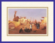 Load image into Gallery viewer, Mathaf Collection of Orientalist Art MC12 - Charles Theodore Frere - &#39;Outskirts of the Village&#39; (Pack of 5 cards and envelopes) - manara