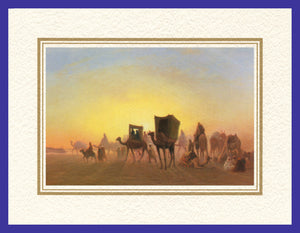 Mathaf Collection of Orientalist Art MC15 - Charles Theodore Frere - 'Arrival of the Caravan' (Pack of 5 cards and envelopes) - manara